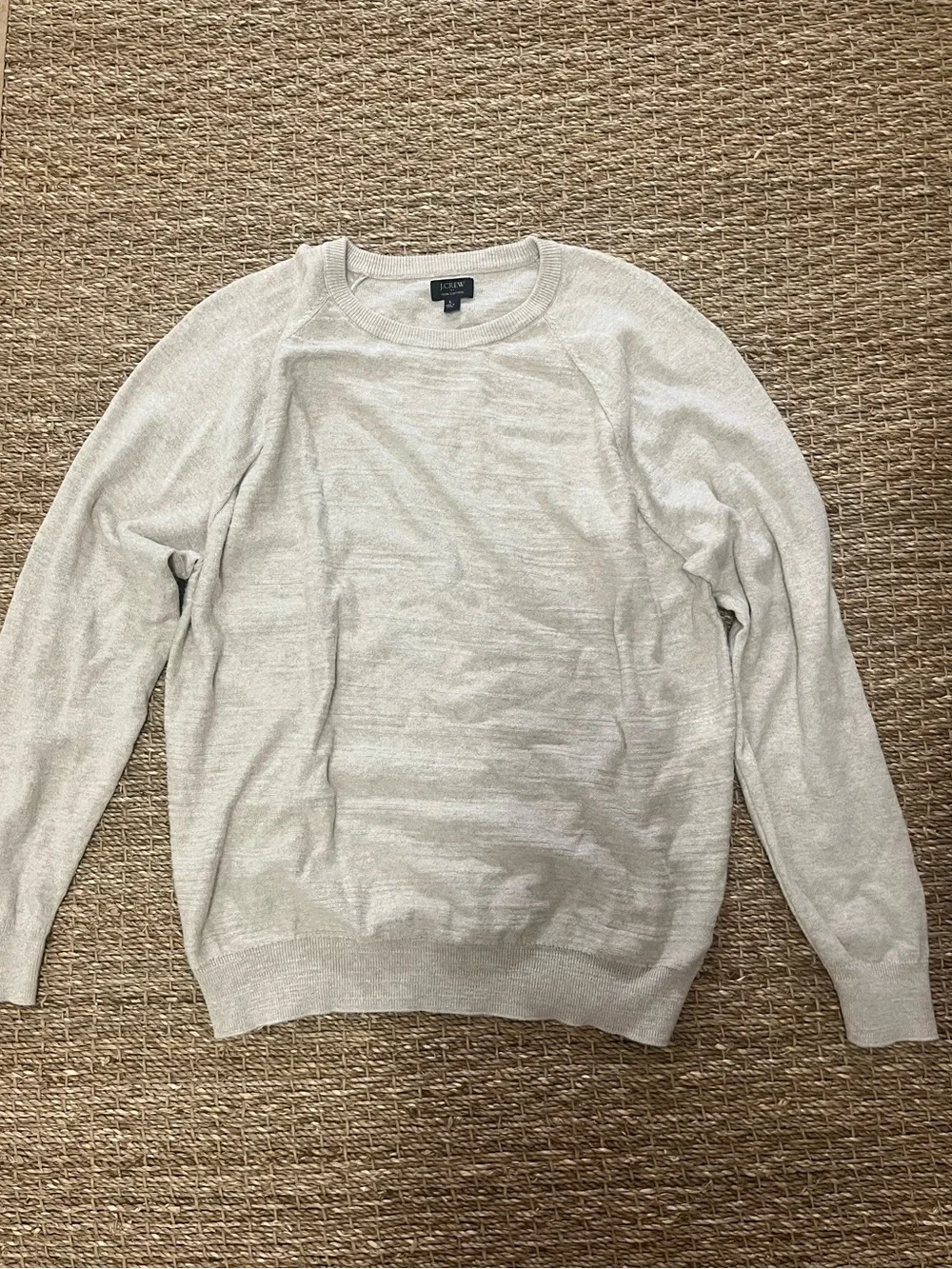 J.Crew Men's 100% Cotton Lightweight Crewneck Sweater - Light Tan